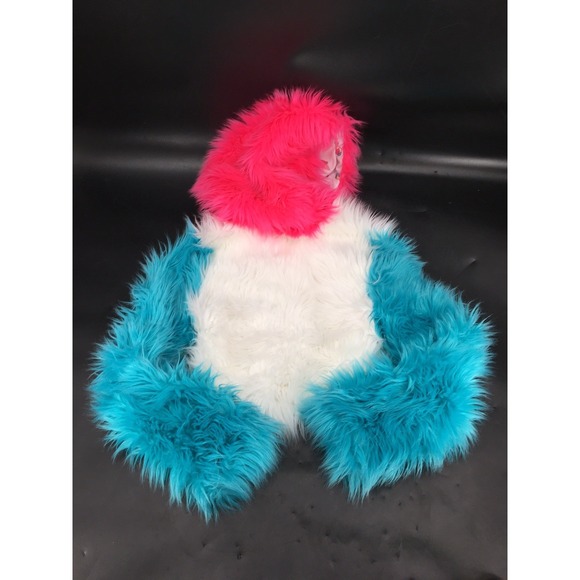 Velu Ice Cream Social Liner Faux Fur Jacket Size S/XS Colorful - Picture 7 of 8